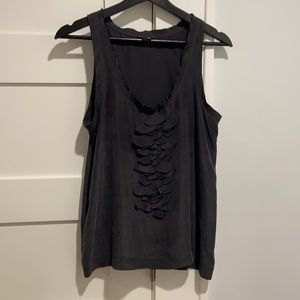 Theory Black Silk Tank Size Small